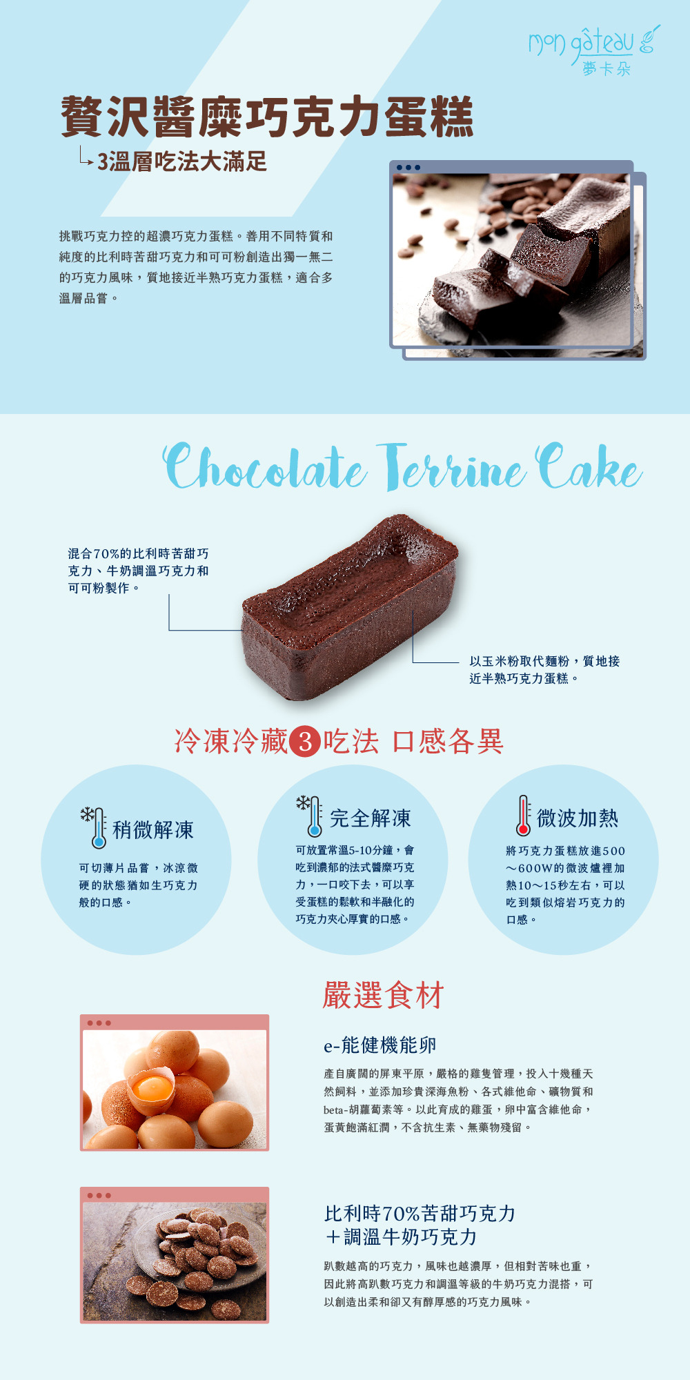 贅沢醬糜巧克力蛋糕產品說明
