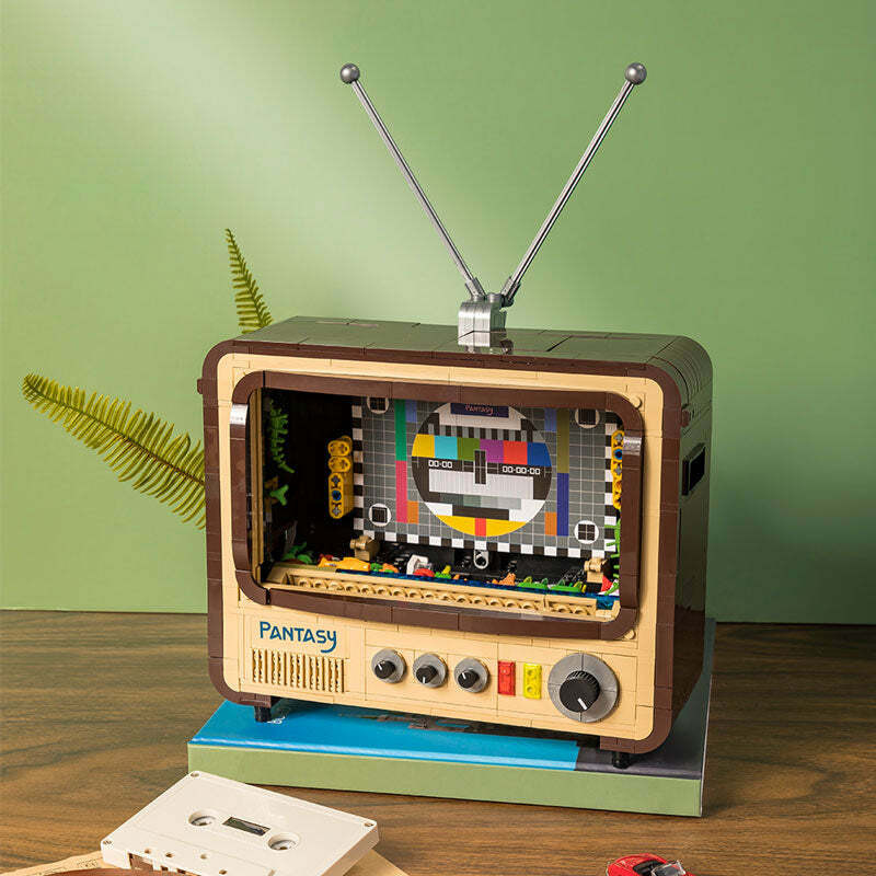 PANTASY 復古1960年代電視機 DIY拼裝積木