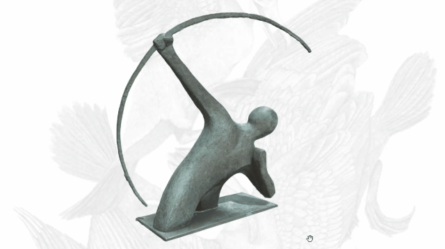 3D掃描法國青銅雕刻（法國藝術家 尚皮耶羅巴諾）