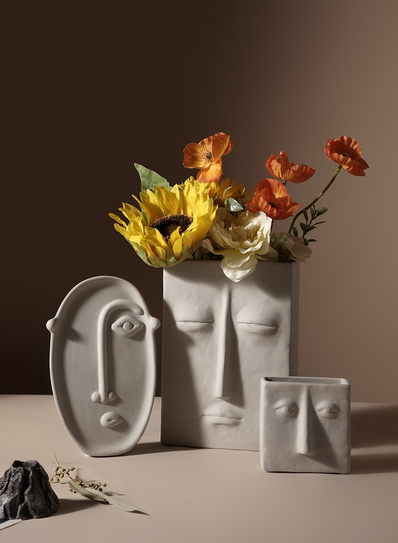 人臉花瓶抽象花瓶