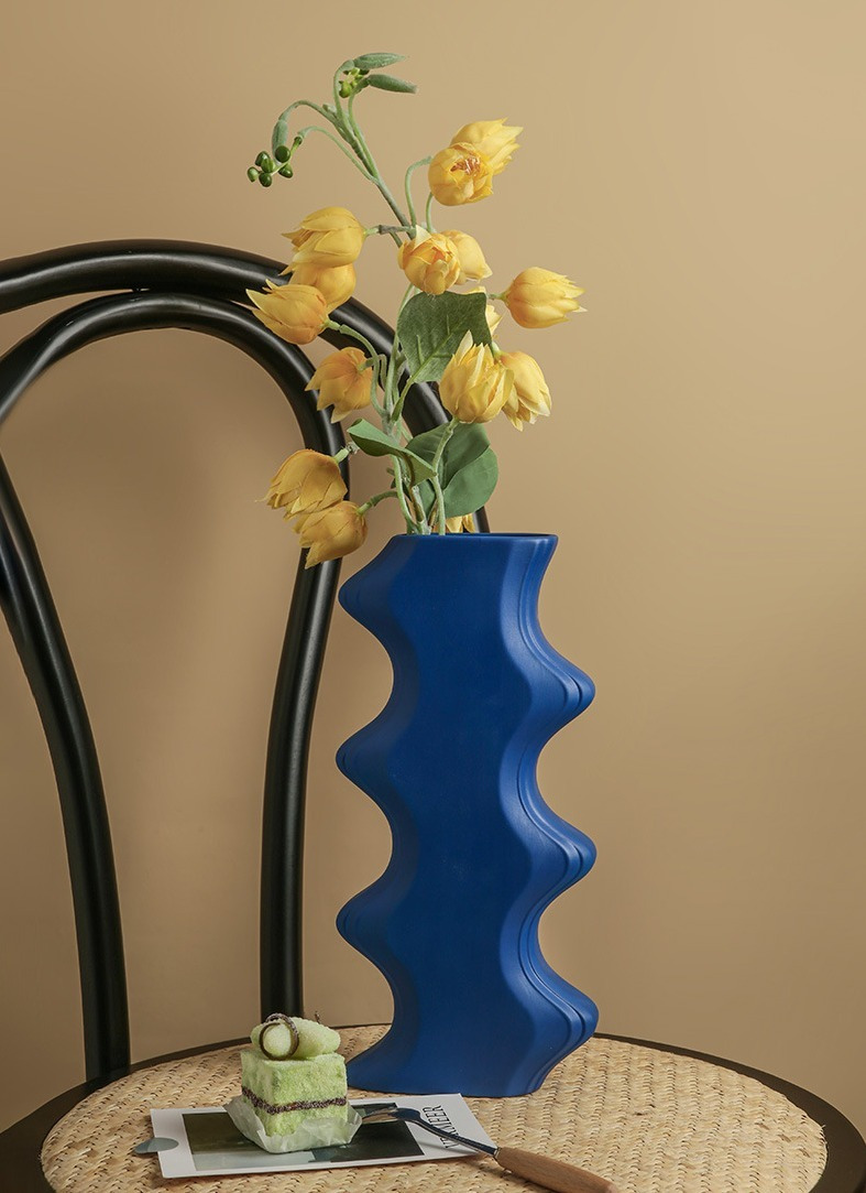 克萊因藍花器陶瓷花瓶
