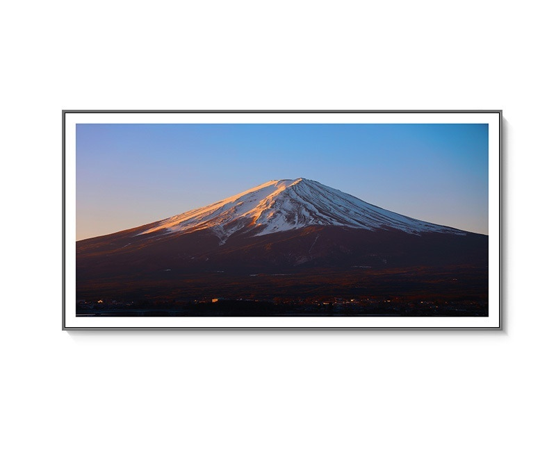 富士山攝影畫沙發背景掛畫