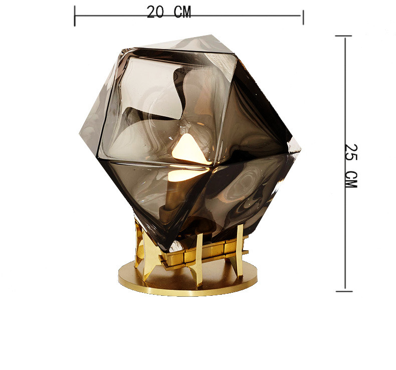 玻璃鑽石桌燈設計師燈具
