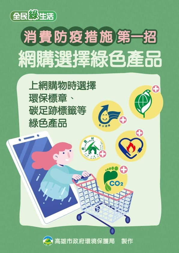 	網路購物請選擇綠色產品，與榮科一起來響應#全民綠生活